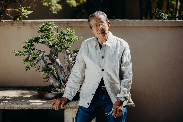 Milton Chang in the Pescadero nursery
